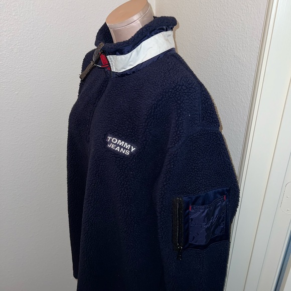 Vintage Tommy Jeans Fleece Quarter Zip XL - Picture 2 of 5